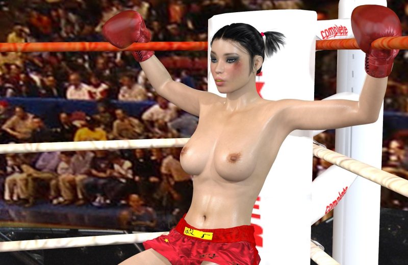 Женский бокс на ринге голые