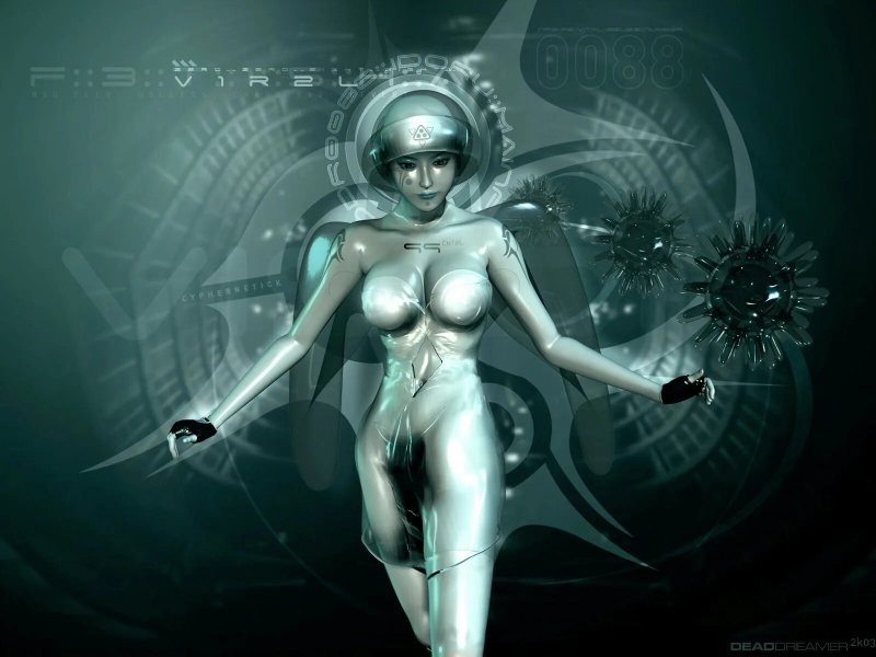 Девушка киборг арт