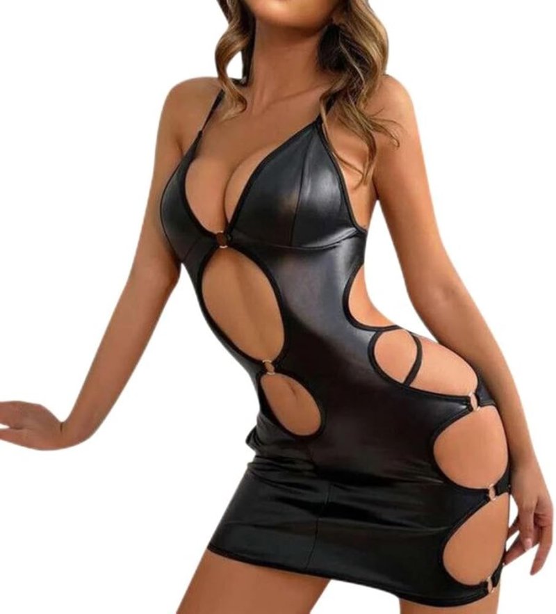 Платье с вырезом сексуальный