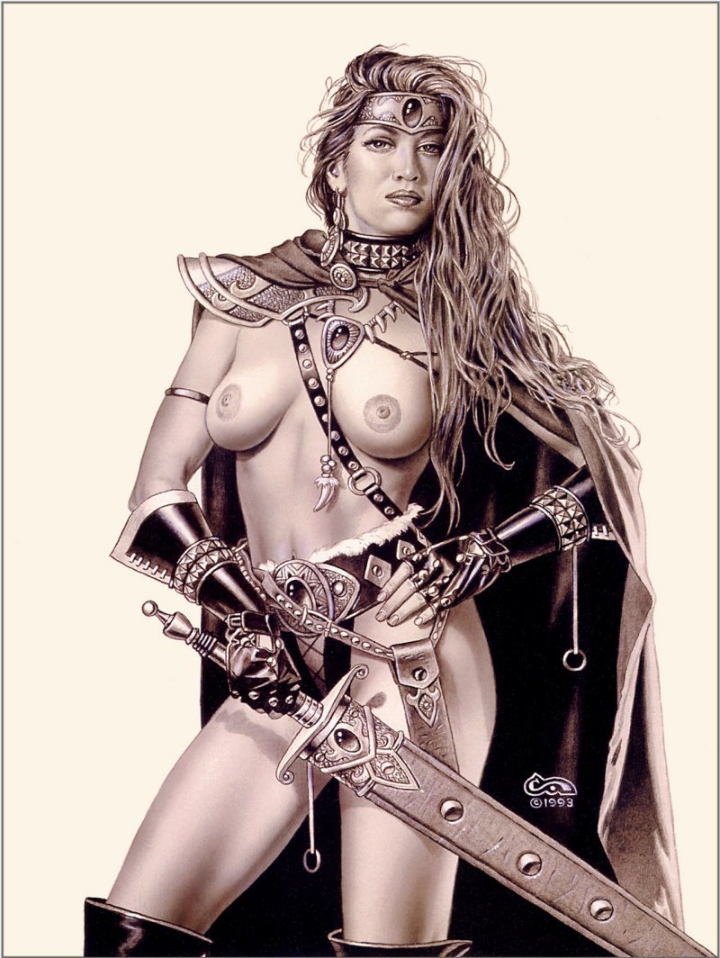 Девушка воин рисунок