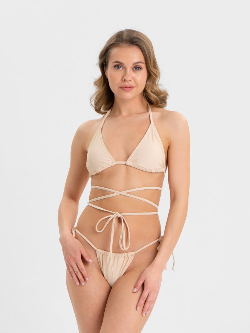 Женский раздельный купальник на завязках