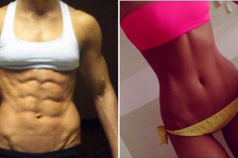 Пресс кубиками у девушек