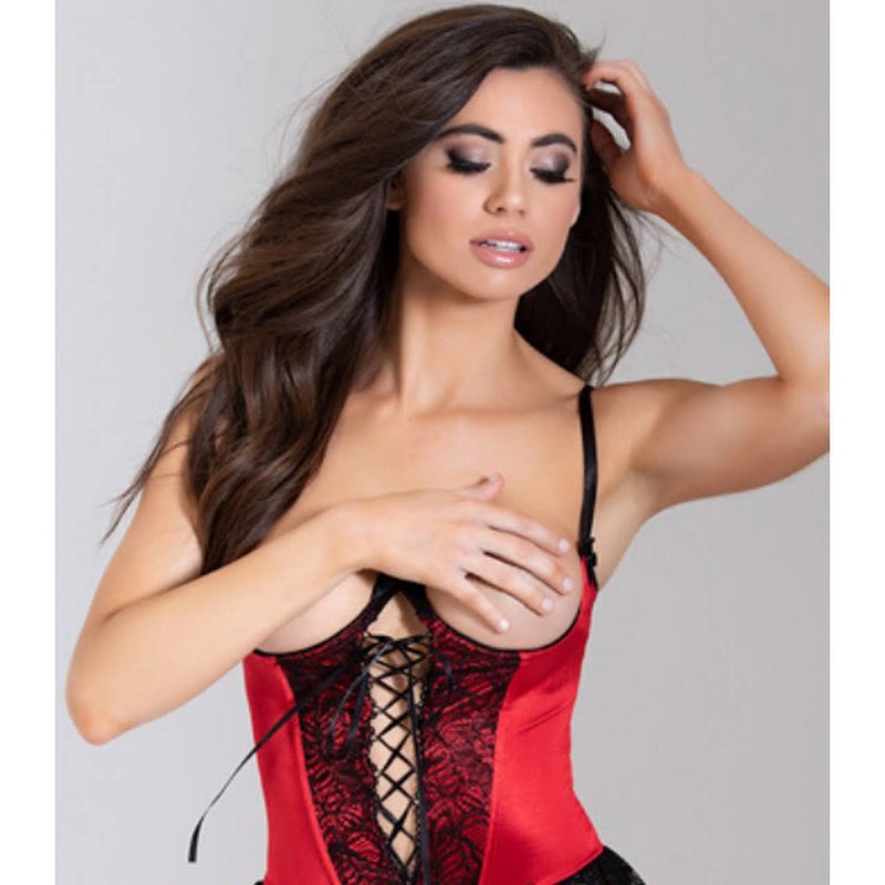 Корсет с открытой грудью