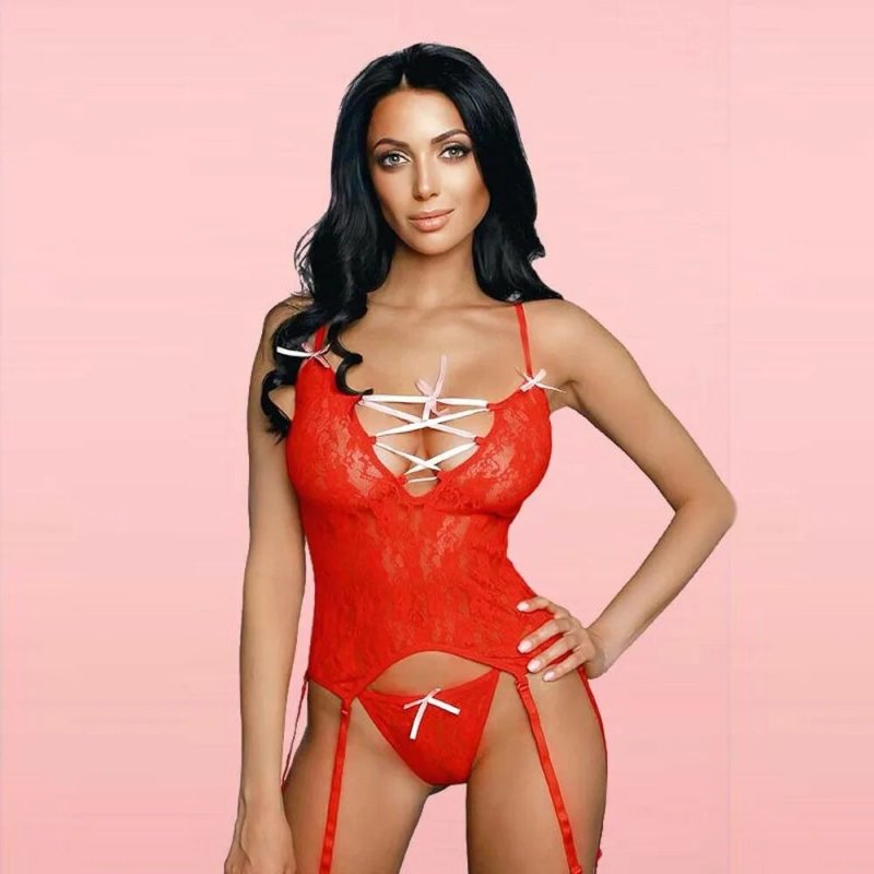 Красное эротическое белье