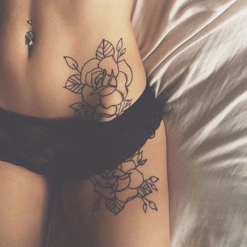 Тату на талии