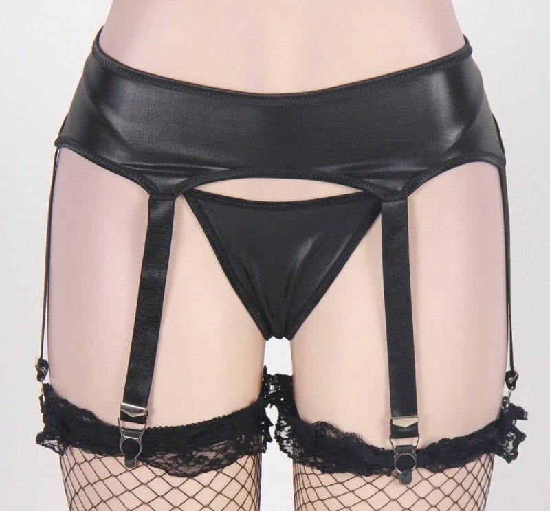 Кожаный пояс для чулок