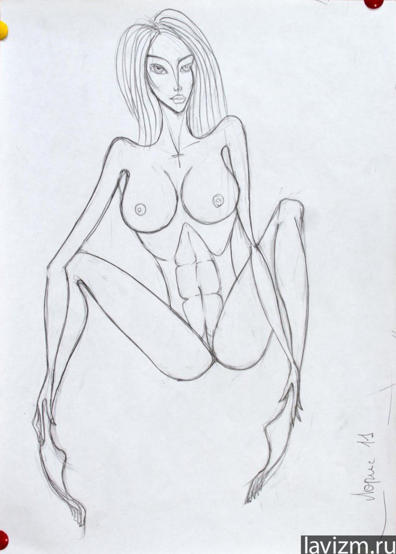 Рисование голых женщин карандашом