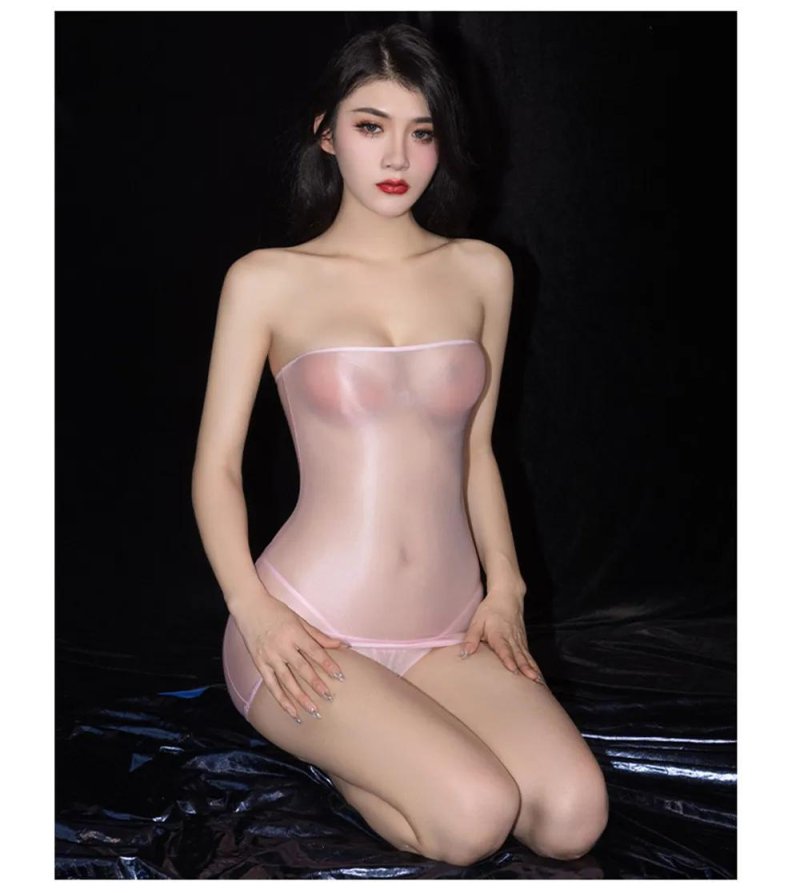 Прозрачное боди с открытой промежностью