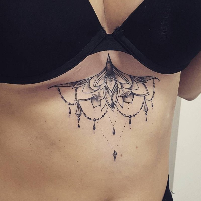 Татуировки для девушек под грудью