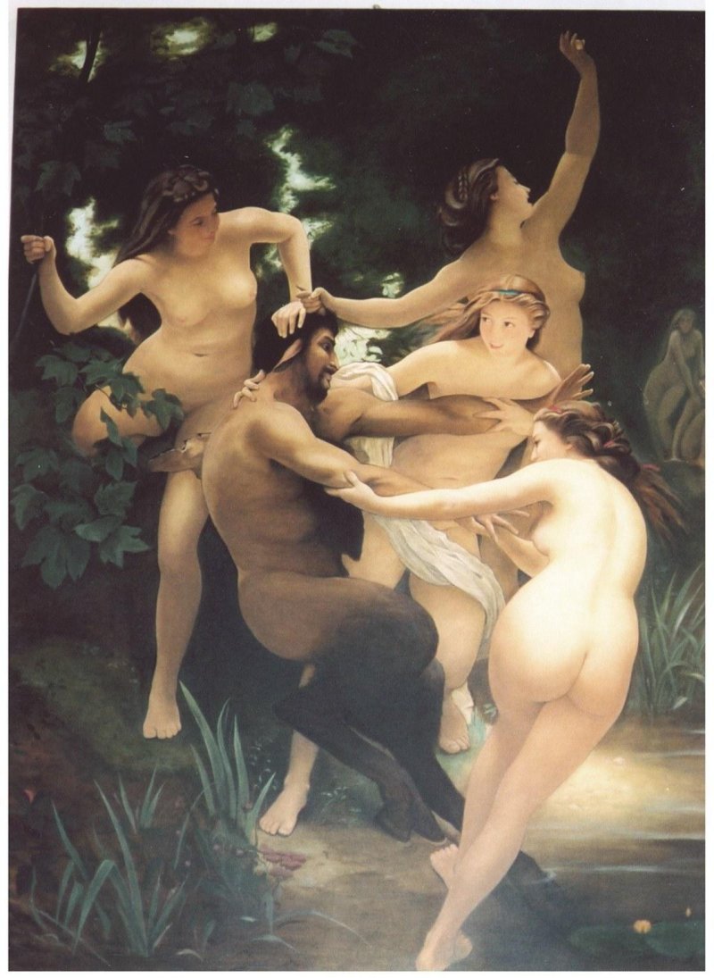 Нимфы и сатир бугро