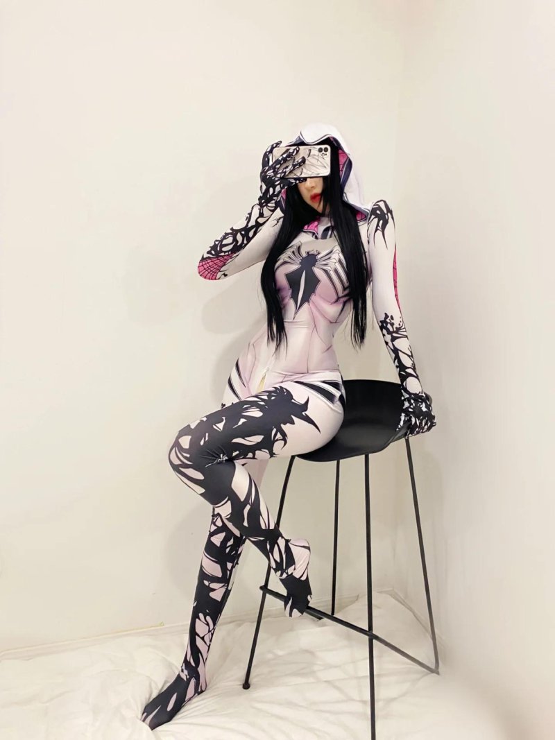 Гвен веном косплей порванный костюм