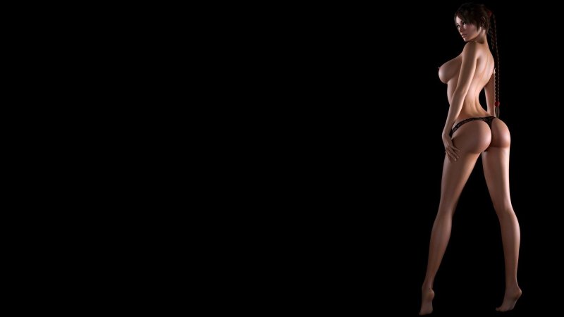 Голые девушки на темном фоне