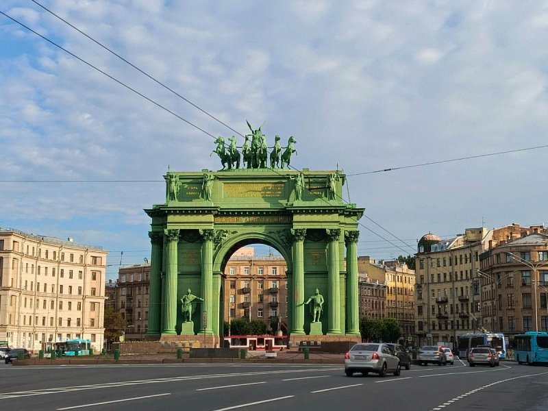 Триумфальная арка нарвские ворота в санкт-петербурге