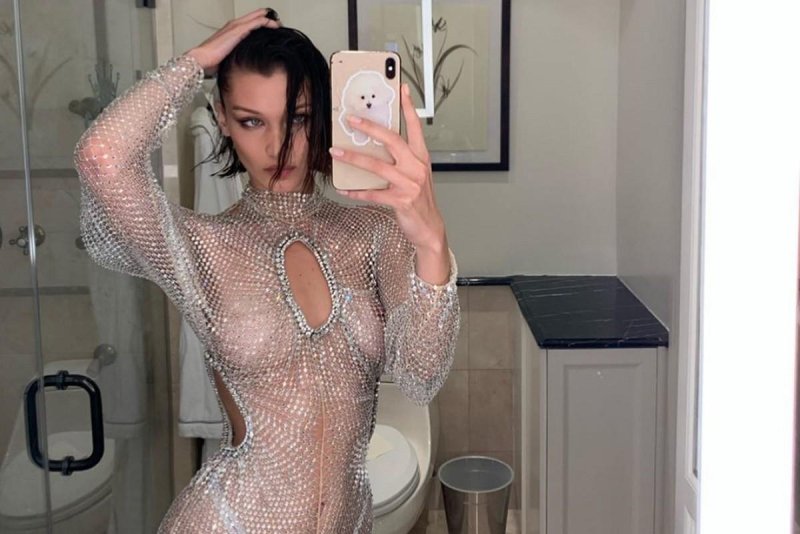 Платье сетка на голое тело