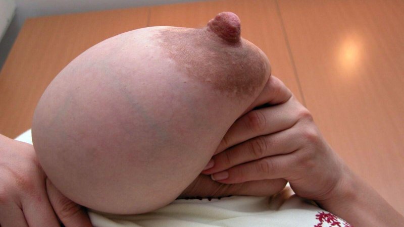 Огромные молочные груди