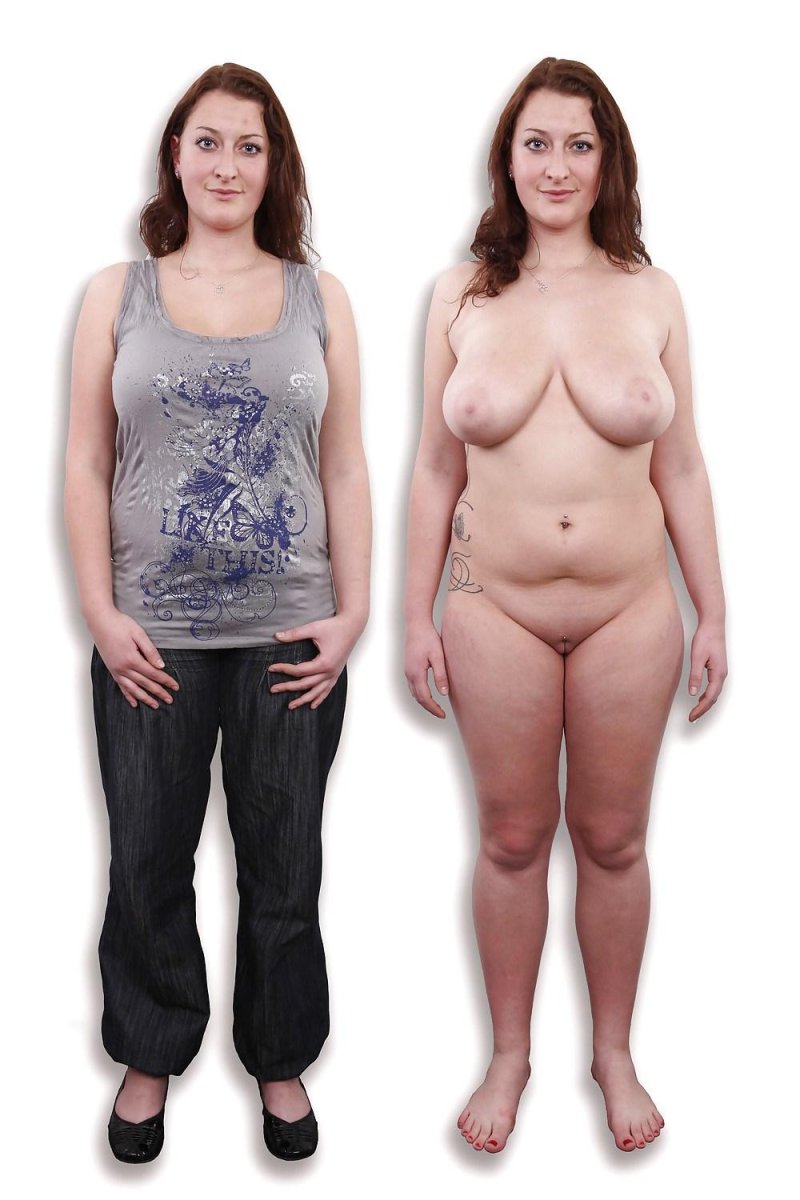 Полные женщины одетые и раздетые