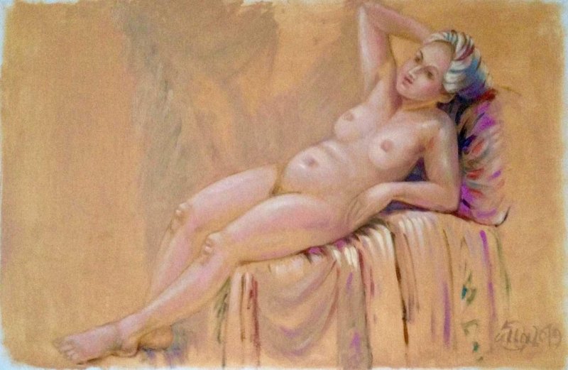 Натурщица ню