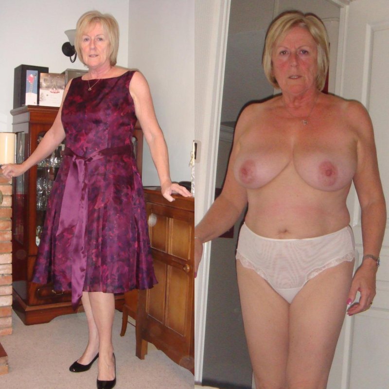 Одетые и раздетые пожилые женщины