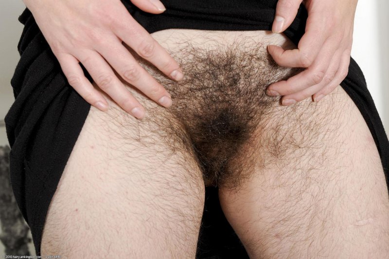 Очень волосатый женский лобок