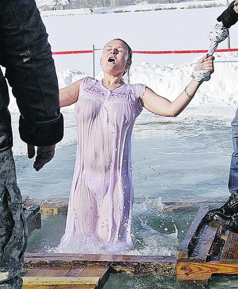 Прорубь на крещение