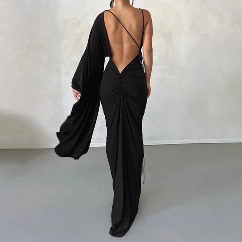 Платье макси с открытой спиной