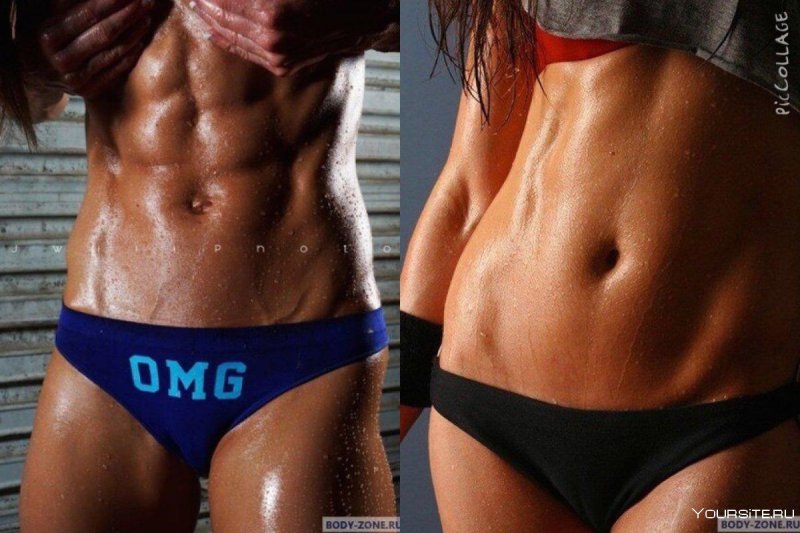 Кубики пресса у девушек