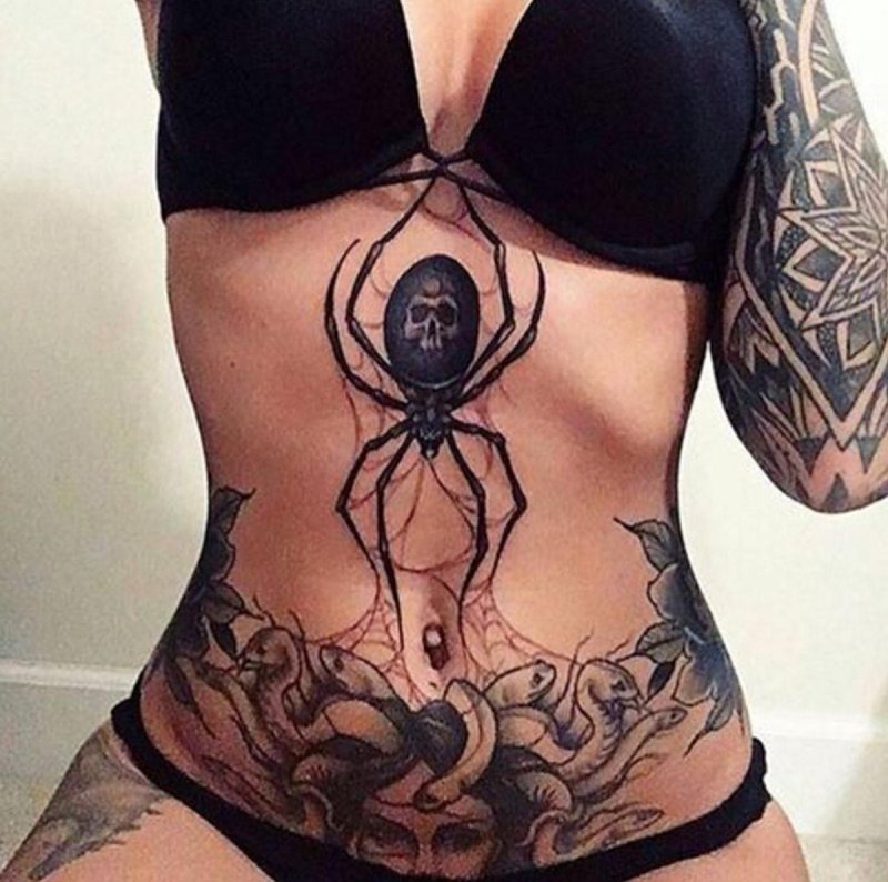 Пауки тату