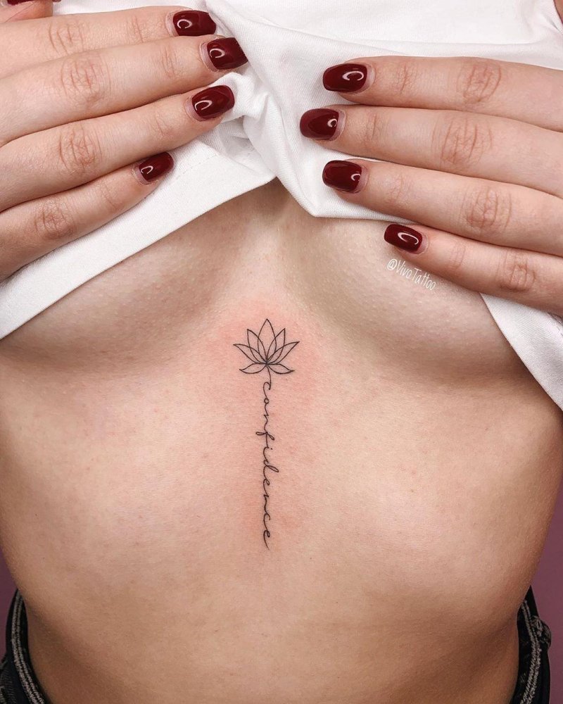 Татуировки для девушек под грудью