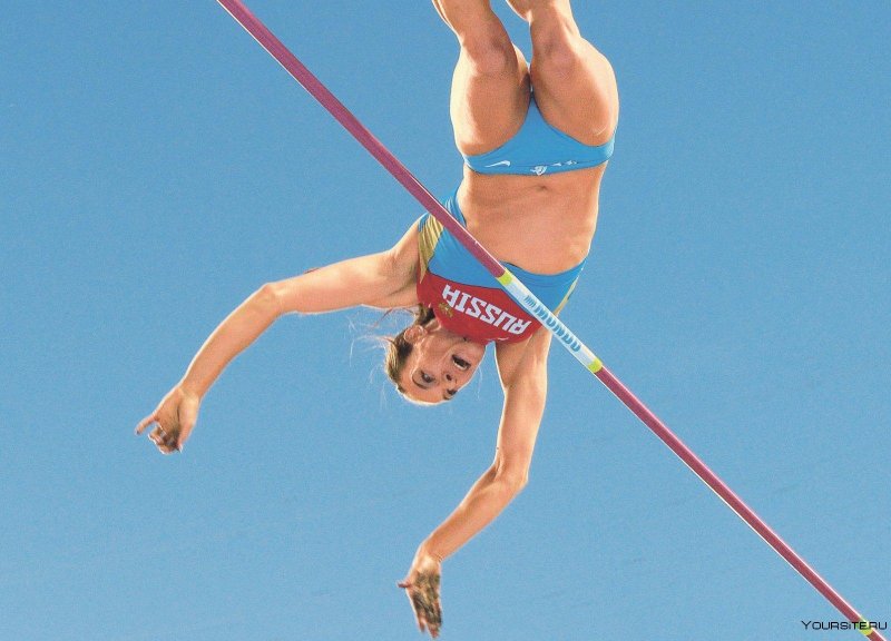 Елена исинбаева в прыжке