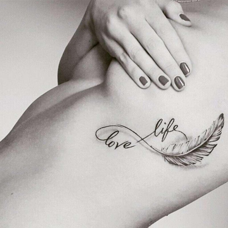 Тату на ребрах для девушек эскизы