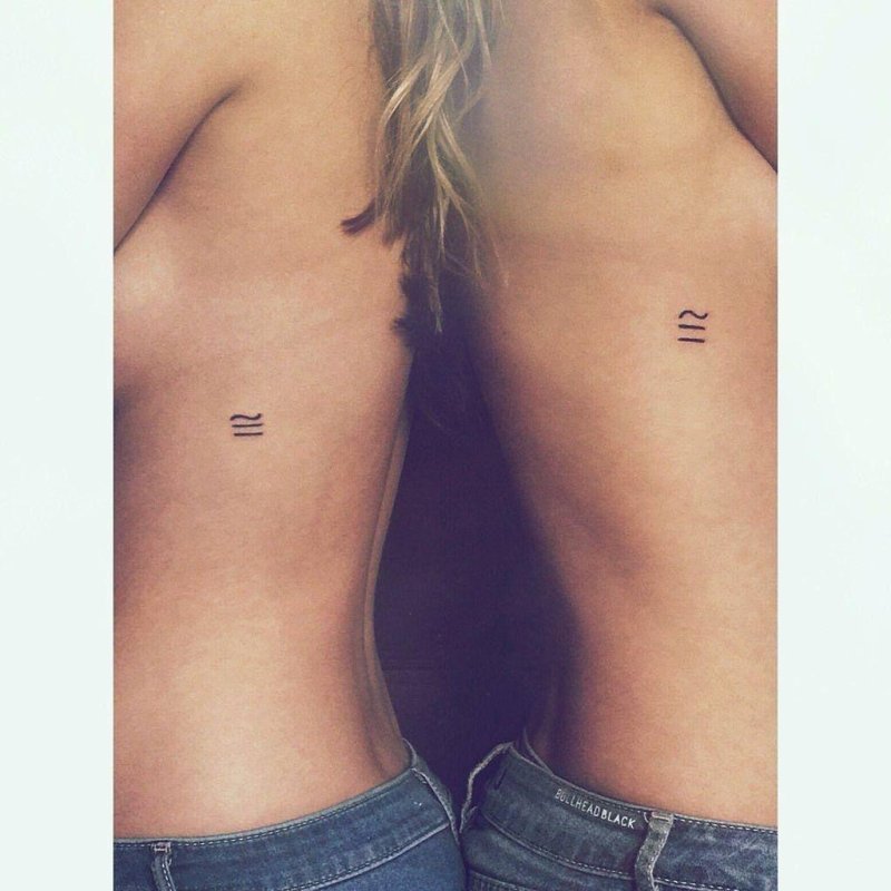 Парная тату для подруг