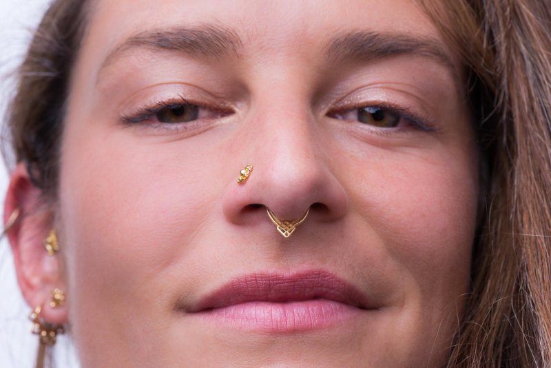 Золотое кольцо септум