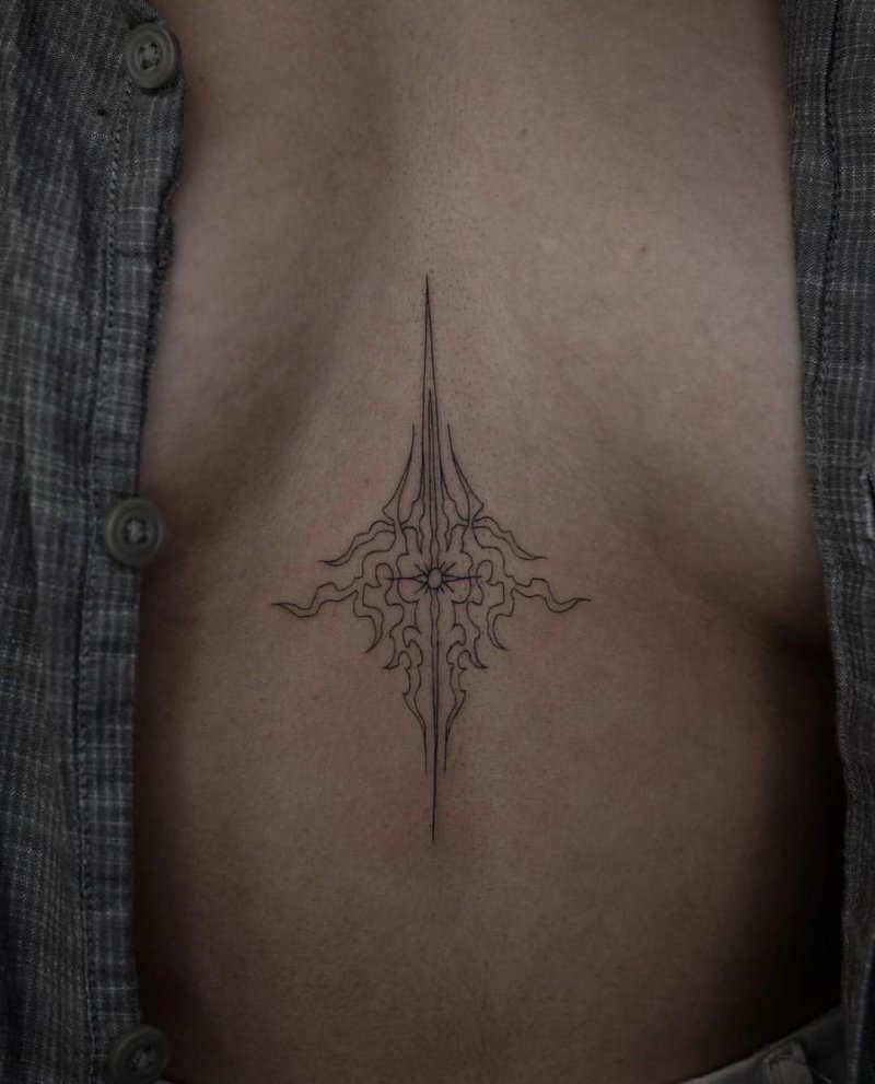 Тату под грудью мужские