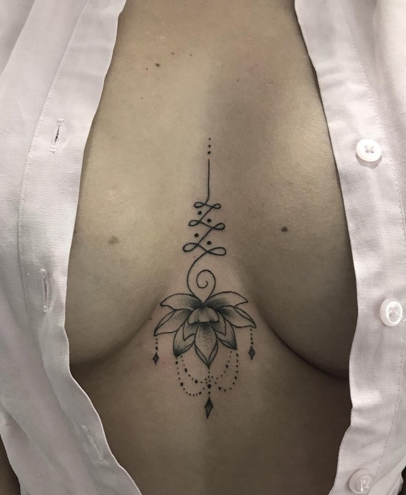 Тату уналоме с лотосом