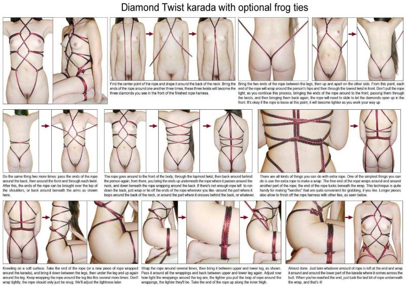 Обвязка груди шибари