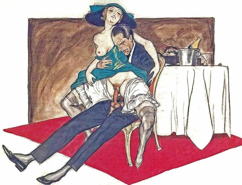 Ретро рисунки порно