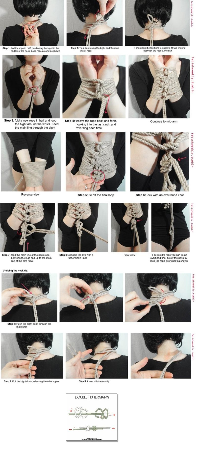 Схема завязывания шибари