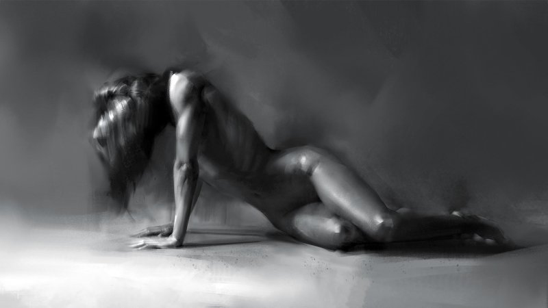 Иллюстрации в стиле ню