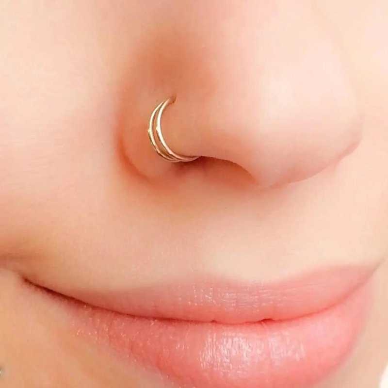 Золотое кольцо септум