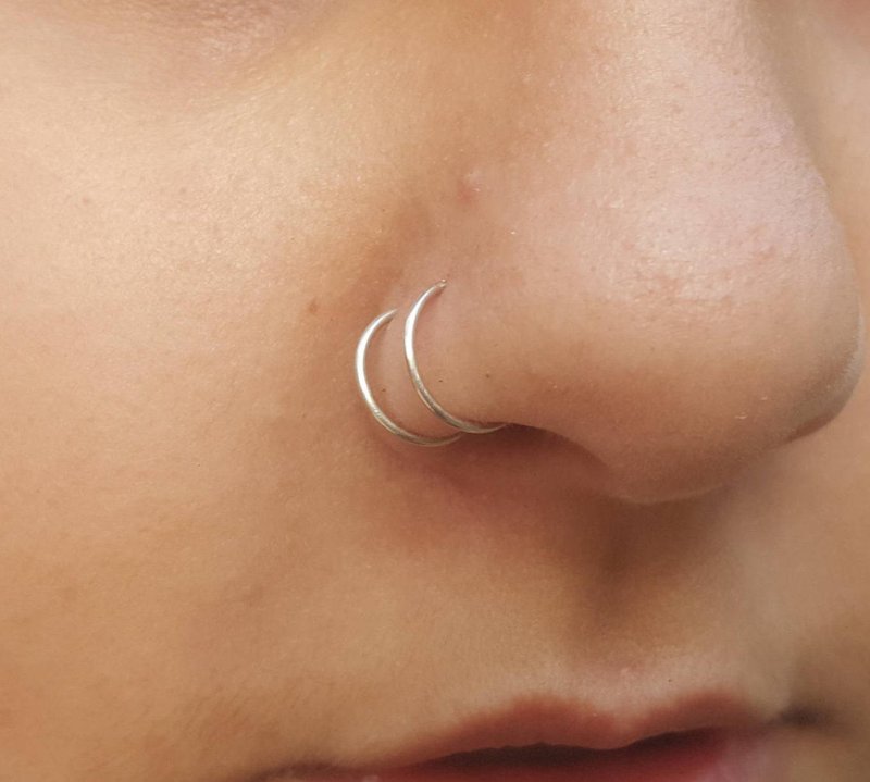 Прокол носа кольцо