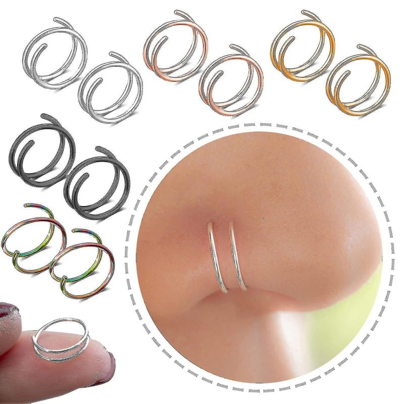 Кольца в носу пирсинг