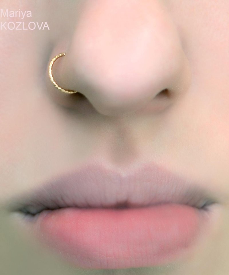 Кольцо в крыле носа