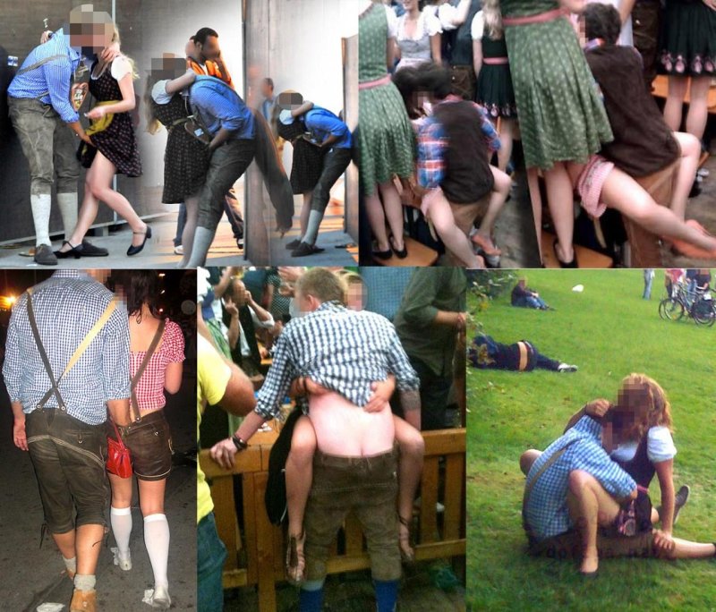 Октоберфест девушки без трусов