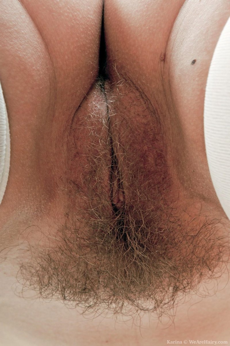 Волосатая женская промежность
