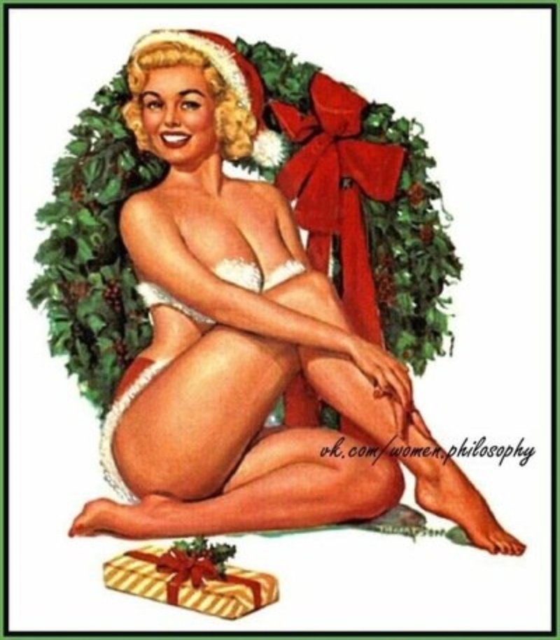 Новогодний пин ап