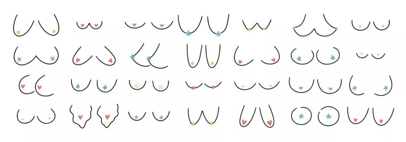 Разные формы женских сосков