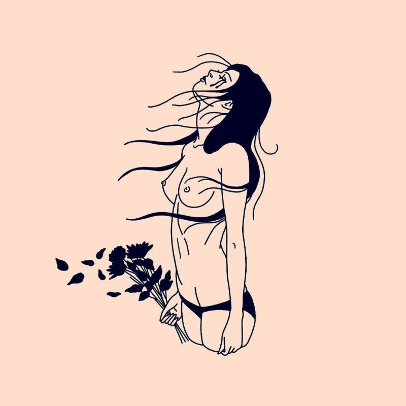 Тату эскиз девушка