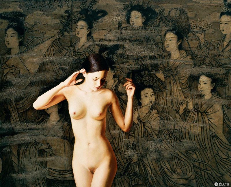 Голые женщины китайского художника