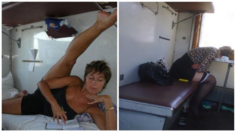 Девушки в поезде плацкарт