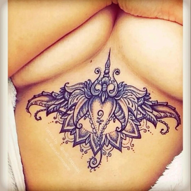 Татуировки для девушек под грудью